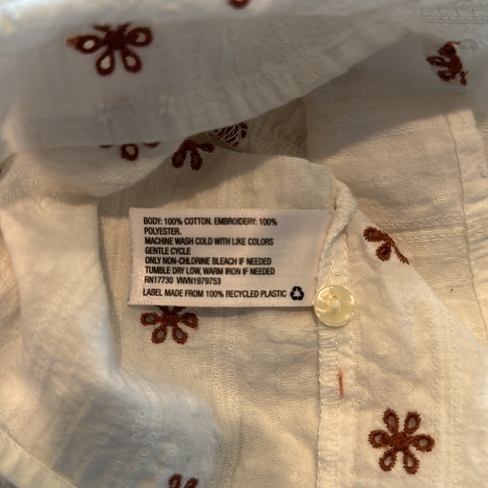 Cotton bohemian ruffled shirt - Picture 6 of 6